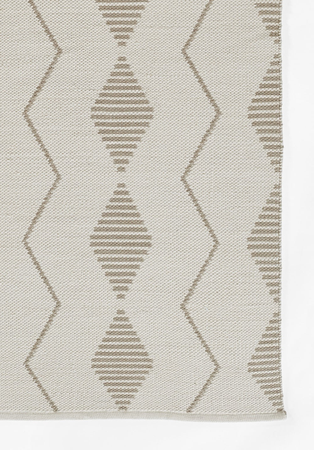 Momeni Novogratz Malmo MLO-3 Hand Woven Contemporary Geometric Indoor/Outdoor Area Rug Ivory 9' x 12' MALMOMLO-3IVY90C0