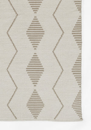 Momeni Novogratz Malmo MLO-3 Hand Woven Contemporary Geometric Indoor/Outdoor Area Rug Ivory 9' x 12' MALMOMLO-3IVY90C0