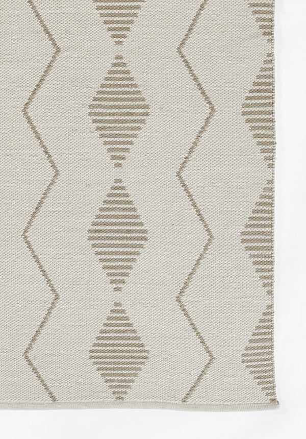 Momeni Novogratz Malmo MLO-3 Hand Woven Contemporary Geometric Indoor/Outdoor Area Rug Ivory 9' x 12' MALMOMLO-3IVY90C0