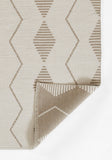 Momeni Novogratz Malmo MLO-3 Hand Woven Contemporary Geometric Indoor/Outdoor Area Rug Ivory 9' x 12' MALMOMLO-3IVY90C0