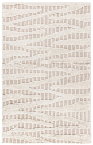 Manhattan 159 Contemporary Hand Tufted 100% Wool Pile Rug Beige / Ivory