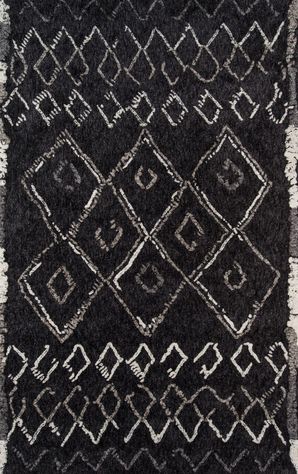 Momeni Margaux MGX-3 Table Tufted Contemporary Geometric Indoor Area Rug Black 9' x 12' MARGEMGX-3BLK90C0