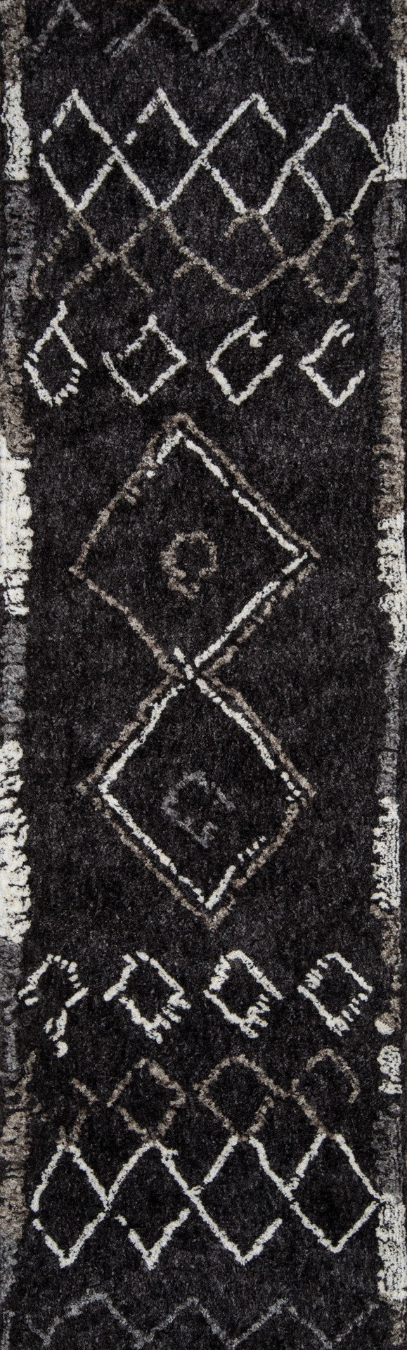 Momeni Margaux MGX-3 Table Tufted Contemporary Geometric Indoor Area Rug Black 9' x 12' MARGEMGX-3BLK90C0