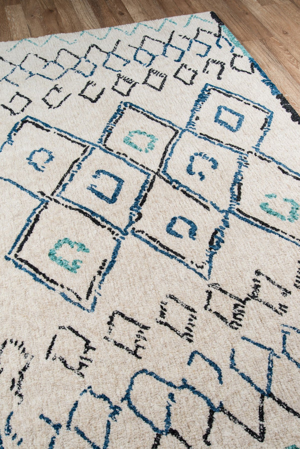 Momeni Margaux MGX-3 Table Tufted Contemporary Geometric Indoor Area Rug Ivory 9' x 12' MARGEMGX-3IVY90C0