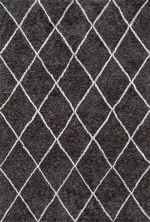 Momeni Margaux MGX-8 Table Tufted Contemporary Geometric Indoor Area Rug Charcoal 9' x 12' MARGEMGX-8CHR90C0