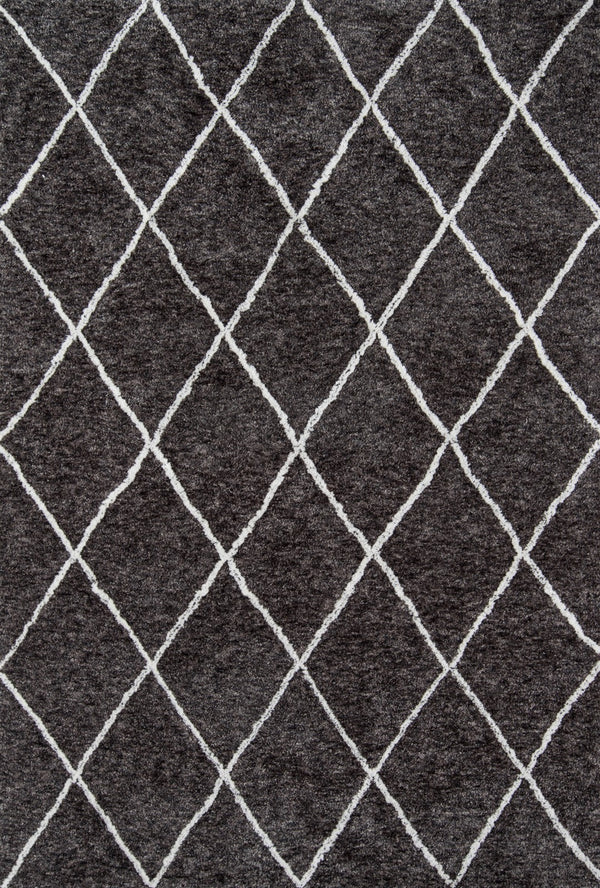 Momeni Margaux MGX-8 Table Tufted Contemporary Geometric Indoor Area Rug Charcoal 9' x 12' MARGEMGX-8CHR90C0