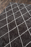 Momeni Margaux MGX-8 Table Tufted Contemporary Geometric Indoor Area Rug Charcoal 9' x 12' MARGEMGX-8CHR90C0