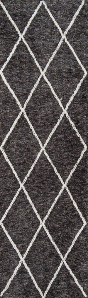 Momeni Margaux MGX-8 Table Tufted Contemporary Geometric Indoor Area Rug Charcoal 9' x 12' MARGEMGX-8CHR90C0