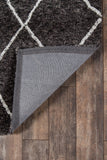 Momeni Margaux MGX-8 Table Tufted Contemporary Geometric Indoor Area Rug Charcoal 9' x 12' MARGEMGX-8CHR90C0