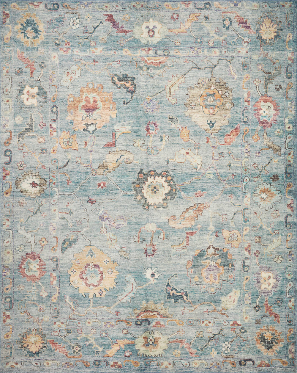 Loloi II Margot Collection Denim / Multi 8'-6" X 11'-6" Area Rug