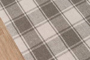 Momeni Erin Gates Marlborough MLB-1 Hand Woven Modern Plaid Indoor Area Rug Grey 8' x 10' MARLBMLB-1GRY80A0