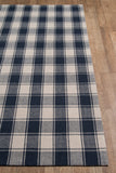 Momeni Erin Gates Marlborough MLB-1 Hand Woven Modern Plaid Indoor Area Rug Navy 8' x 10' MARLBMLB-1NVY80A0