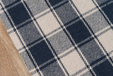 Momeni Erin Gates Marlborough MLB-1 Hand Woven Modern Plaid Indoor Area Rug Navy 8' x 10' MARLBMLB-1NVY80A0