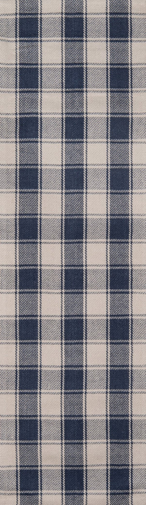 Momeni Erin Gates Marlborough MLB-1 Hand Woven Modern Plaid Indoor Area Rug Navy 8' x 10' MARLBMLB-1NVY80A0