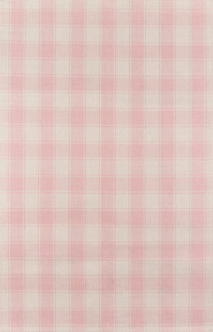 Momeni Erin Gates Marlborough MLB-1 Hand Woven Modern Plaid Indoor Area Rug Pink 8' x 10' MARLBMLB-1PNK80A0