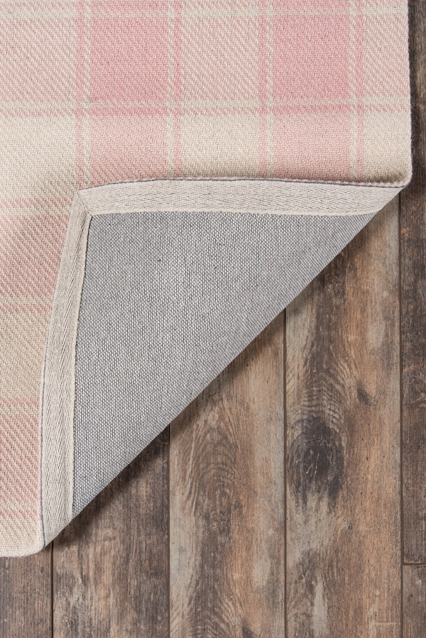 Momeni Erin Gates Marlborough MLB-1 Hand Woven Modern Plaid Indoor Area Rug Pink 8' x 10' MARLBMLB-1PNK80A0