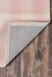 Momeni Erin Gates Marlborough MLB-1 Hand Woven Modern Plaid Indoor Area Rug Pink 8' x 10' MARLBMLB-1PNK80A0