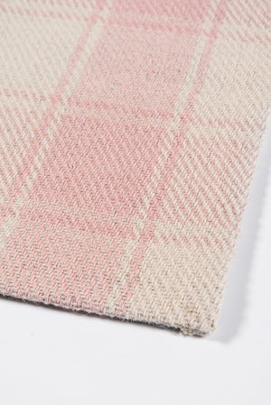 Momeni Erin Gates Marlborough MLB-1 Hand Woven Modern Plaid Indoor Area Rug Pink 8' x 10' MARLBMLB-1PNK80A0