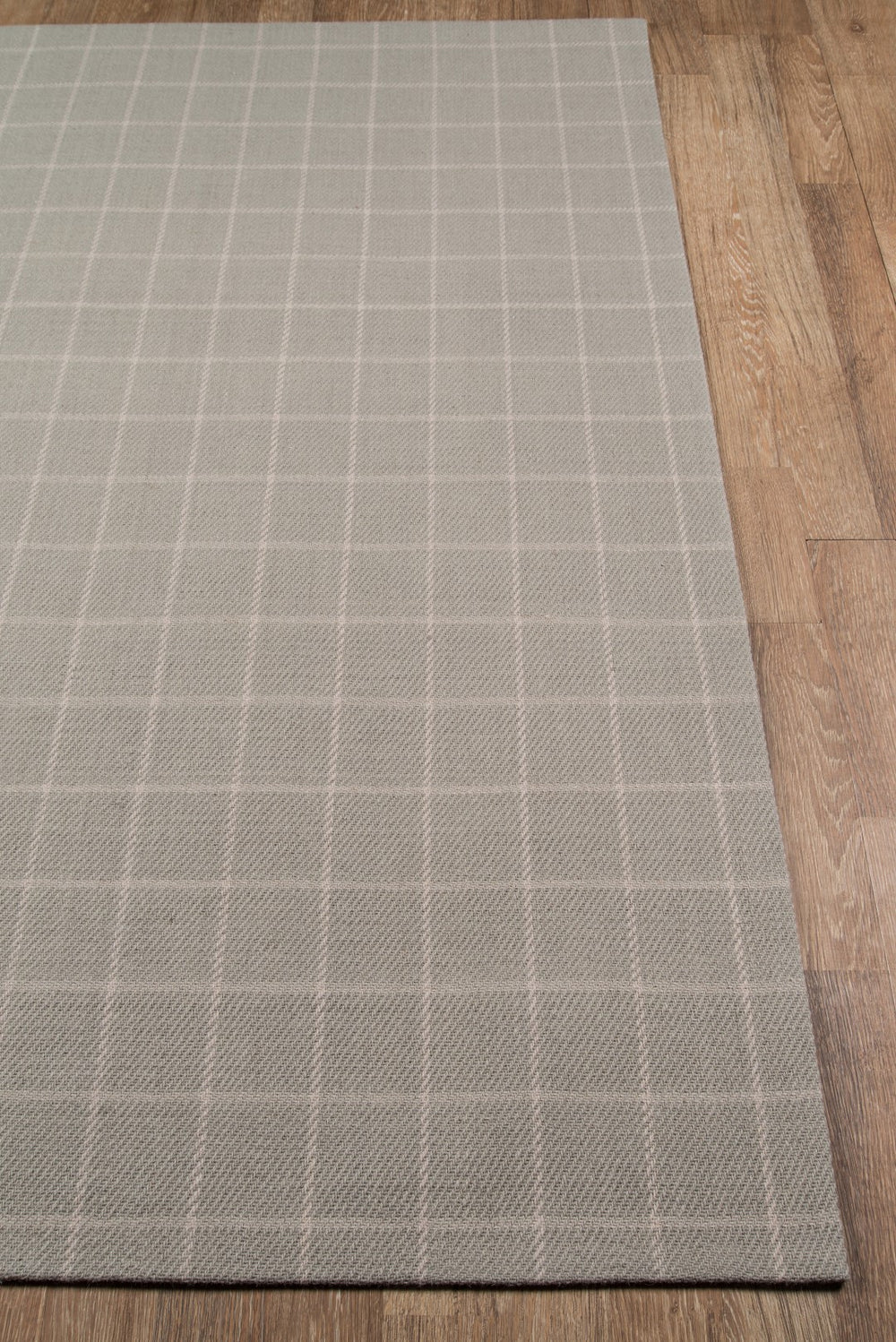 Momeni Erin Gates Marlborough MLB-2 Hand Woven Modern Plaid Indoor Area Rug Grey 8' x 10' MARLBMLB-2GRY80A0