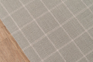 Momeni Erin Gates Marlborough MLB-2 Hand Woven Modern Plaid Indoor Area Rug Grey 8' x 10' MARLBMLB-2GRY80A0