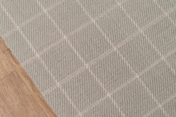 Momeni Erin Gates Marlborough MLB-2 Hand Woven Modern Plaid Indoor Area Rug Grey 8' x 10' MARLBMLB-2GRY80A0