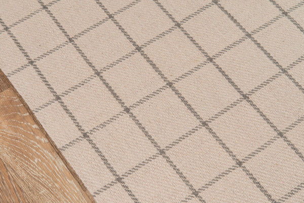 Momeni Erin Gates Marlborough MLB-2 Hand Woven Modern Plaid Indoor Area Rug Ivory 8' x 10' MARLBMLB-2IVY80A0