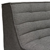 Marshall Scooped Seat Armless Chair in Grey Fabric by Diamond Sofa