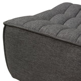 Marshall Scooped Seat Ottoman in Grey Fabric by Diamond Sofa