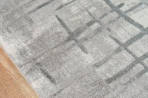 Momeni Matrix MTX-1 Machine Made Modern Abstract Indoor Area Rug Grey 9'10" x 12'10" MATRXMTX-1GRY9ACA