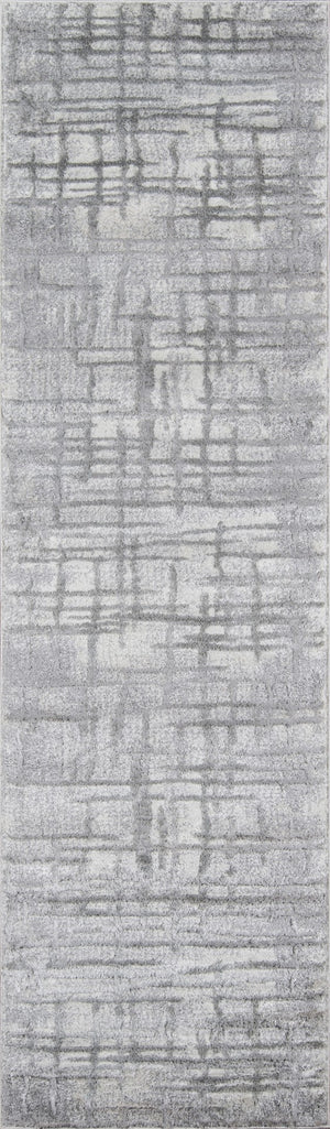 Momeni Matrix MTX-1 Machine Made Modern Abstract Indoor Area Rug Grey 9'10" x 12'10" MATRXMTX-1GRY9ACA