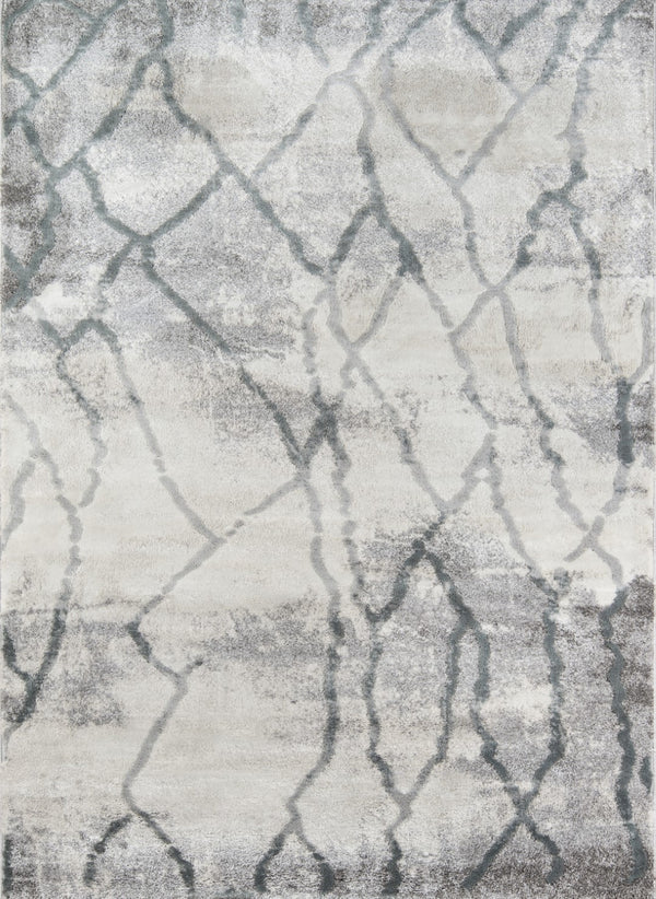 Momeni Matrix MTX-2 Machine Made Modern Abstract Indoor Area Rug Grey 9'10" x 12'10" MATRXMTX-2GRY9ACA