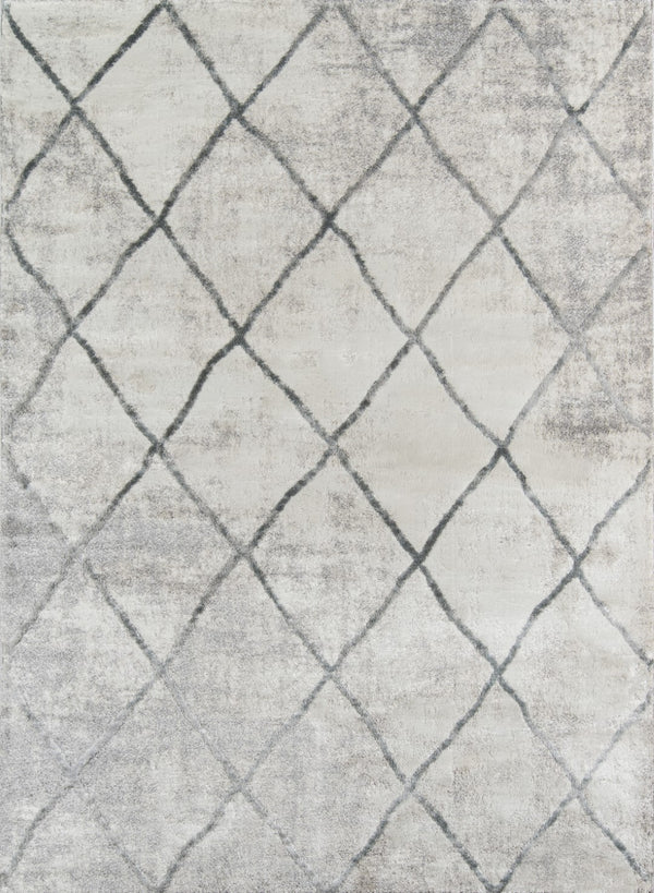 Momeni Matrix MTX-3 Machine Made Modern Geometric Indoor Area Rug Grey 9'10" x 12'10" MATRXMTX-3GRY9ACA
