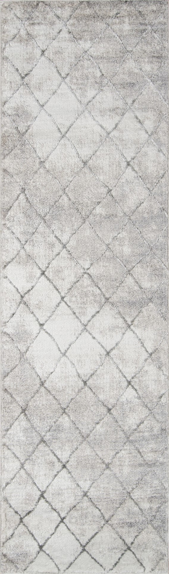 Momeni Matrix MTX-3 Machine Made Modern Geometric Indoor Area Rug Grey 9'10" x 12'10" MATRXMTX-3GRY9ACA