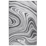 Trans-Ocean Liora Manne Malibu Waves Casual Indoor/Outdoor Power Loomed 88% Polypropylene/12% Polyester Rug Charcoal 7'10" x 9'10"