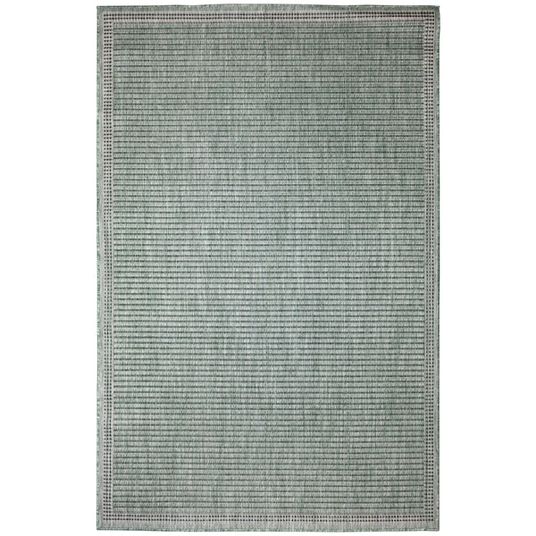 Trans-Ocean Liora Manne Malibu Simple Border Casual Indoor/Outdoor Power Loomed 88% Polypropylene/12% Polyester Rug Green 7'10" x 9'10"