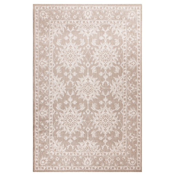Trans-Ocean Liora Manne Malibu Kashan Casual Indoor/Outdoor Power Loomed 88% Polypropylene/12% Polyester Rug Neutral 7'10" x 9'10"