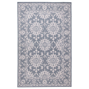Trans-Ocean Liora Manne Malibu Kashan Casual Indoor/Outdoor Power Loomed 88% Polypropylene/12% Polyester Rug Slate 7'10" x 9'10"