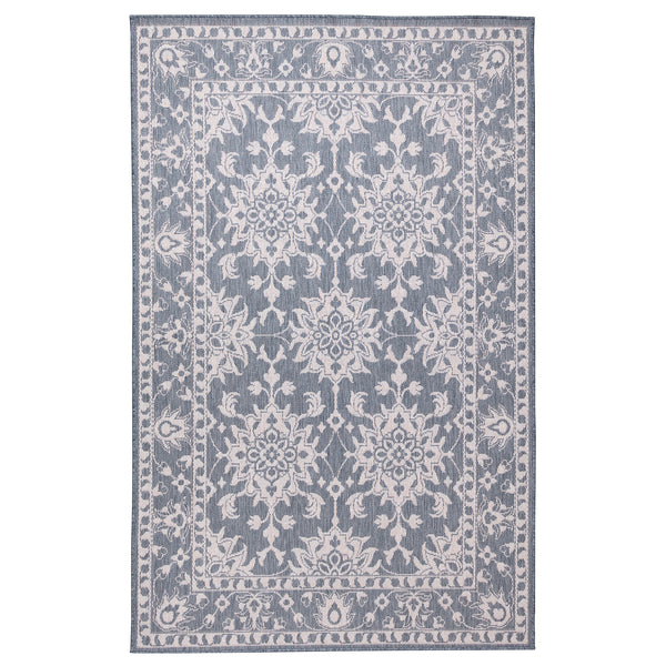Trans-Ocean Liora Manne Malibu Kashan Casual Indoor/Outdoor Power Loomed 88% Polypropylene/12% Polyester Rug Slate 7'10" x 9'10"