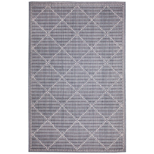 Trans-Ocean Liora Manne Malibu Checker Diamond Casual Indoor/Outdoor Power Loomed 88% Polypropylene/12% Polyester Rug Navy 7'10" x 9'10"