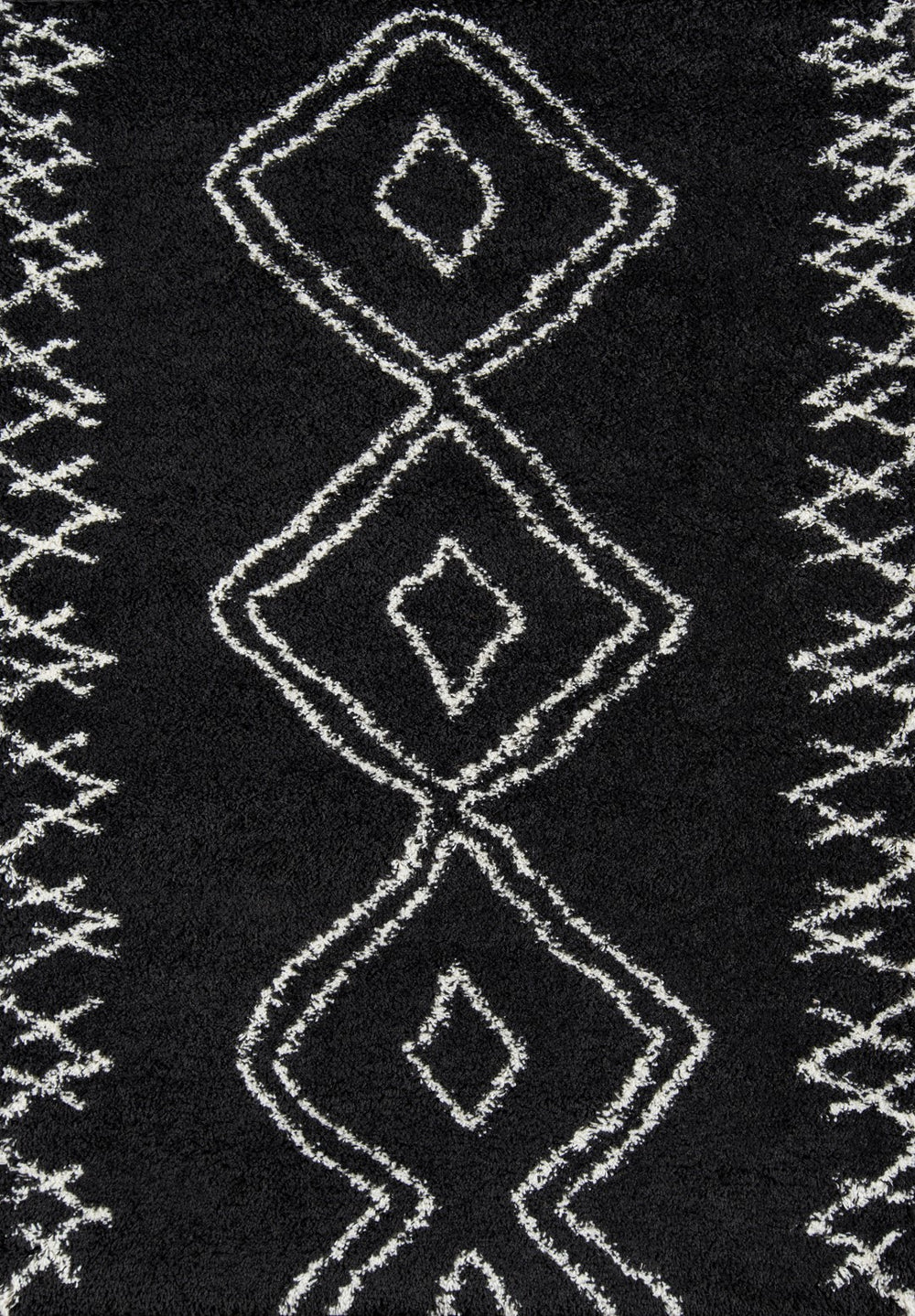 Momeni Maya MAY-1 Machine Made Contemporary Geometric Indoor Area Rug Black 9'3" x 12'6" MAYA0MAY-1BLK93C6