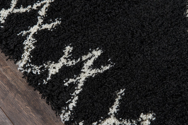 Momeni Maya MAY-1 Machine Made Contemporary Geometric Indoor Area Rug Black 9'3" x 12'6" MAYA0MAY-1BLK93C6