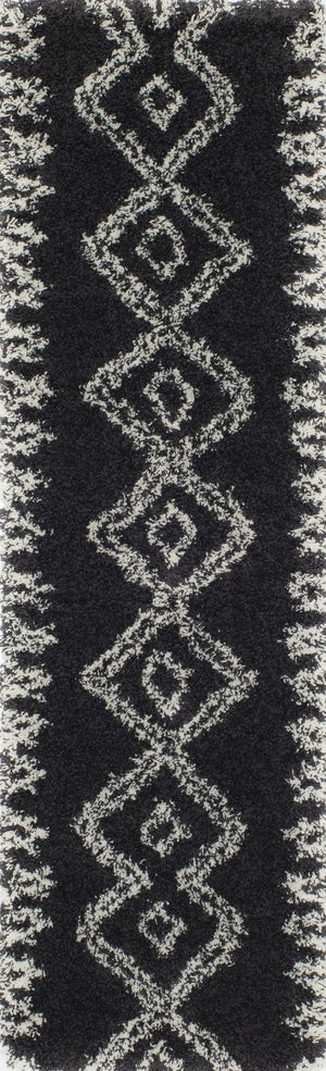 Momeni Maya MAY-1 Machine Made Contemporary Geometric Indoor Area Rug Black 9'3" x 12'6" MAYA0MAY-1BLK93C6