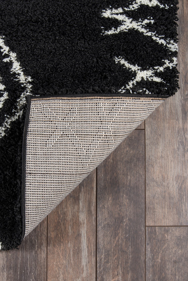 Momeni Maya MAY-1 Machine Made Contemporary Geometric Indoor Area Rug Black 9'3" x 12'6" MAYA0MAY-1BLK93C6