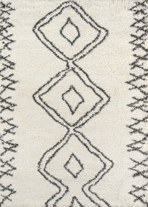 Momeni Maya MAY-1 Machine Made Contemporary Geometric Indoor Area Rug Ivory 9'3" x 12'6" MAYA0MAY-1IVY93C6