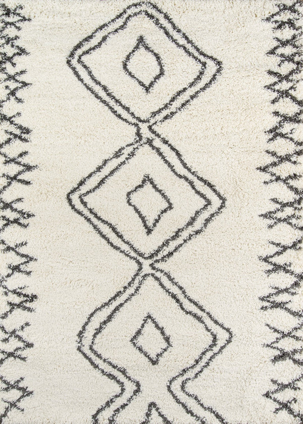 Momeni Maya MAY-1 Machine Made Contemporary Geometric Indoor Area Rug Ivory 9'3" x 12'6" MAYA0MAY-1IVY93C6