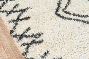 Momeni Maya MAY-1 Machine Made Contemporary Geometric Indoor Area Rug Ivory 9'3" x 12'6" MAYA0MAY-1IVY93C6