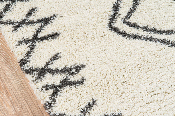 Momeni Maya MAY-1 Machine Made Contemporary Geometric Indoor Area Rug Ivory 9'3" x 12'6" MAYA0MAY-1IVY93C6