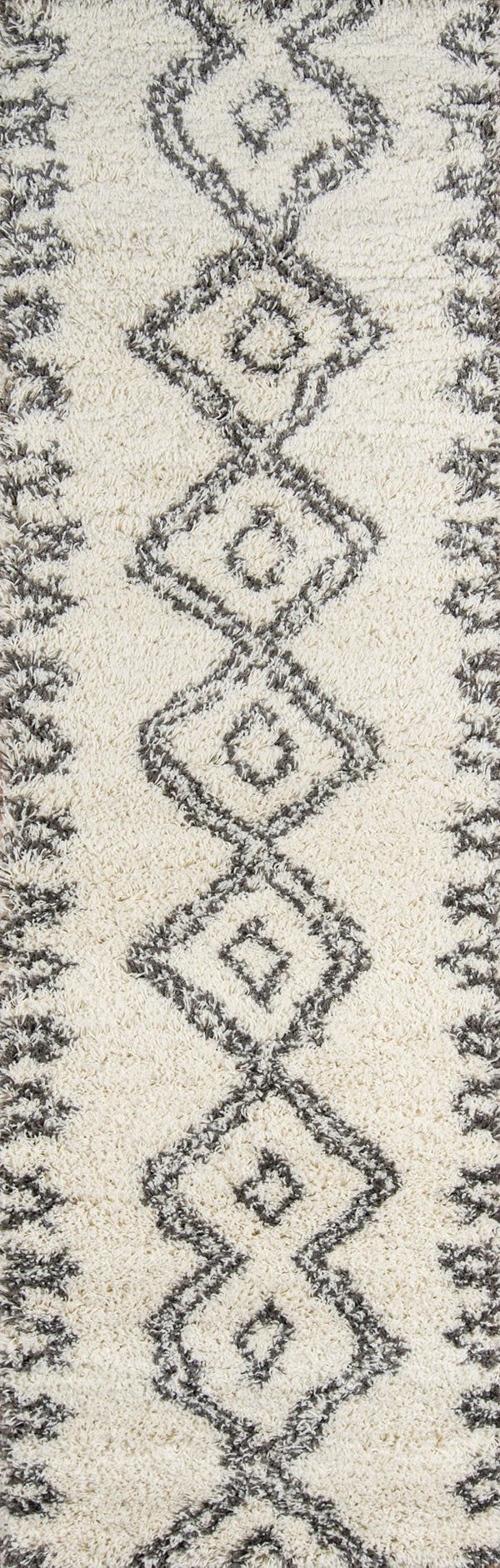 Momeni Maya MAY-1 Machine Made Contemporary Geometric Indoor Area Rug Ivory 9'3" x 12'6" MAYA0MAY-1IVY93C6