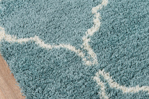 Momeni Maya MAY-2 Machine Made Contemporary Geometric Indoor Area Rug Blue 9'3" x 12'6" MAYA0MAY-2BLU93C6