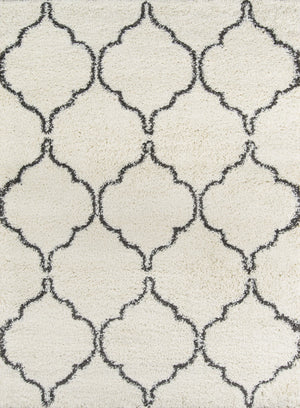 Momeni Maya MAY-2 Machine Made Contemporary Geometric Indoor Area Rug Ivory 9'3" x 12'6" MAYA0MAY-2IVY93C6